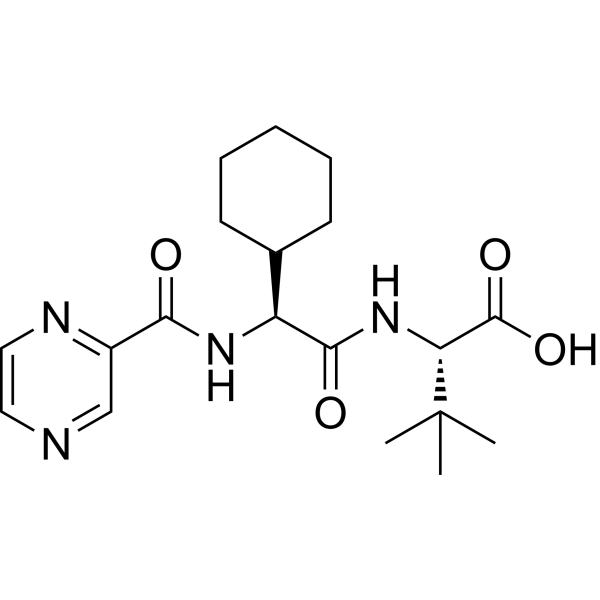 (S)-2-((S)-2-Cyclohexyl-2-(pyrazine-2-carboxamido)acetamido)-3,3-dimethylbutanoic acid 402958-96-7
